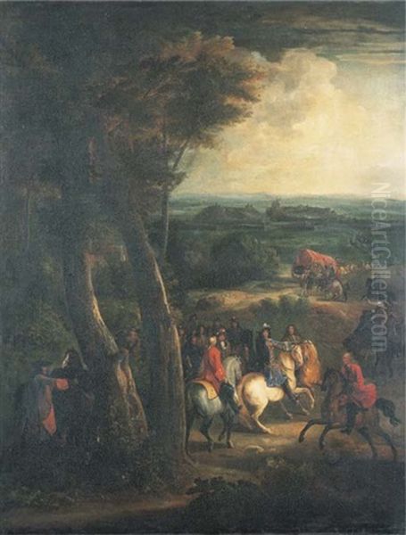 Le Siege De Brisach Oil Painting by Adam Frans van der Meulen