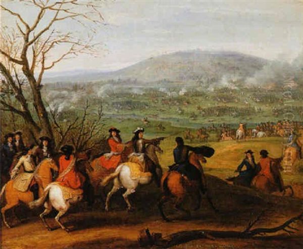 La Bataille Livree Pres De Mont-cassel Oil Painting by Adam Frans van der Meulen