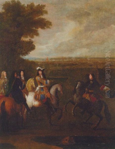 Louis Xiv At The Siege Of Tournai Oil Painting by Adam Frans van der Meulen