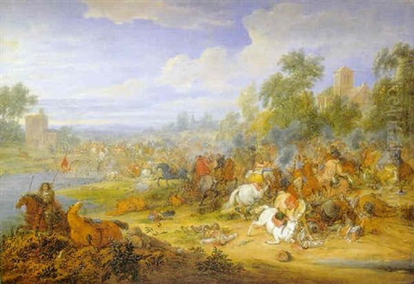 Batalla Oil Painting by Adam Frans van der Meulen