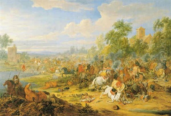 Batalla Oil Painting by Adam Frans van der Meulen