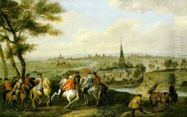 Belagringen Av Lille Oil Painting by Adam Frans van der Meulen