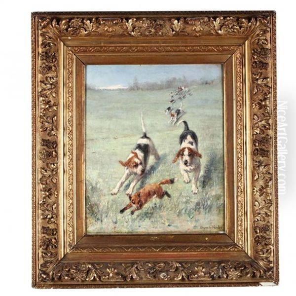 The Fox Hunt Oil Painting by Edmond Van Der Meulen