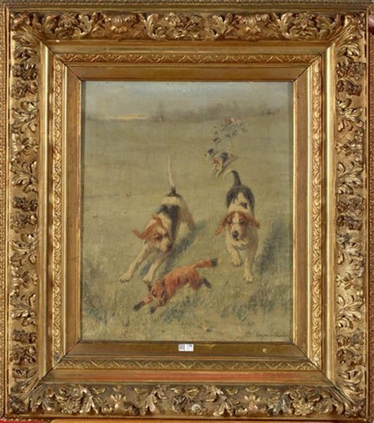 La Chasse Au Renard Oil Painting by Edmond Van Der Meulen