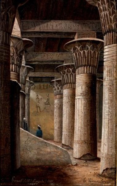 Esneh Haute Egypte Oil Painting by Ernest ver Meulen