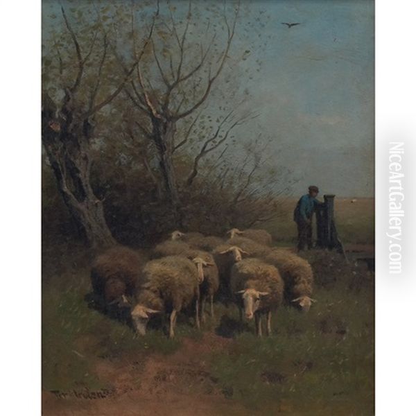 The Shepard Oil Painting by Francois Pieter ter Meulen