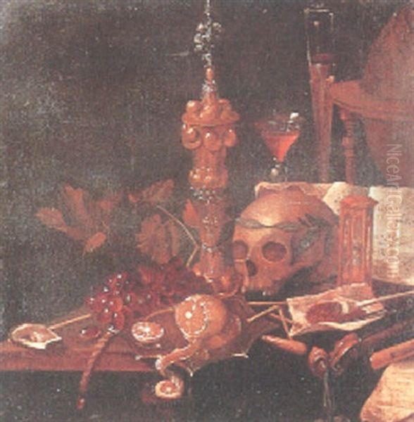 Vanitasstilleben Oil Painting by Jan (Johannes) ver Meulen