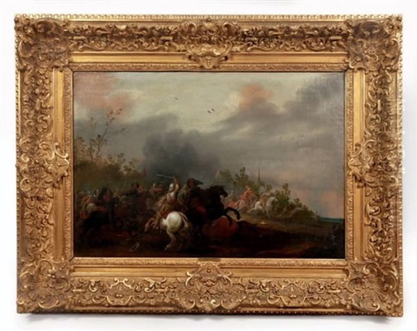 Choc De Cavalerie Oil Painting by Pieter Meulener