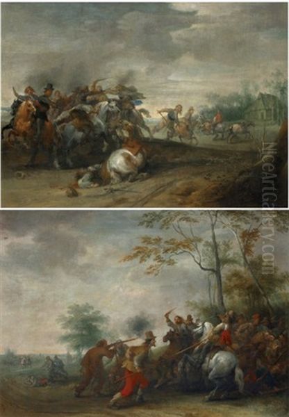 Choc De Cavalerie (+ L'embuscade; 2 Works) by Pieter Meulener