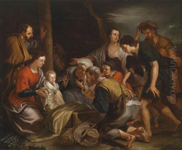 The Adoration Of The Shepherds Oil Painting by Balthasar Beschey