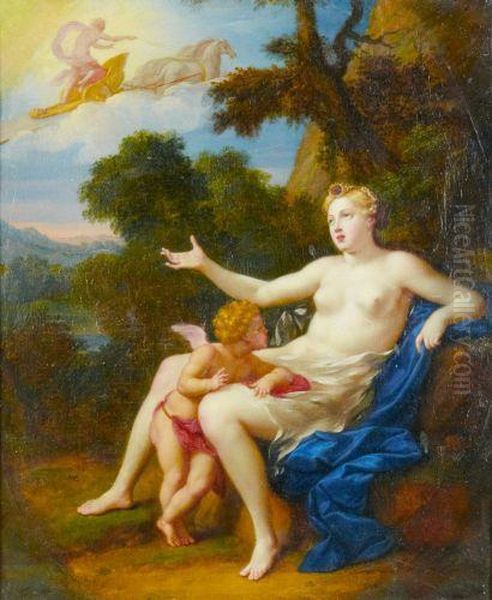 La Nymphe Clytie Regardant Apollon Tirer Le Char Du Soleil Oil Painting by Balthasar Beschey