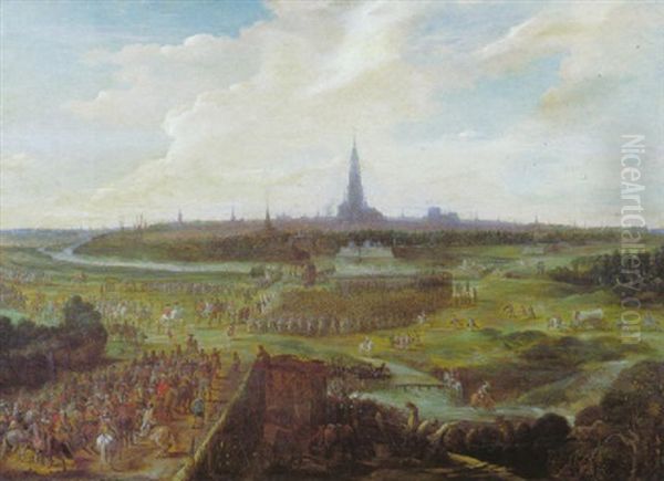 Einzug Des Spanischen Statthalters Der Niederlande In Antwerpen Oil Painting by Pieter Meulener