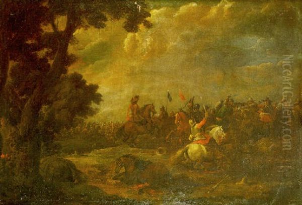 Batalla Oil Painting by Pieter Meulener