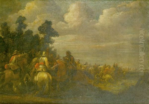 Batalla Oil Painting by Pieter Meulener