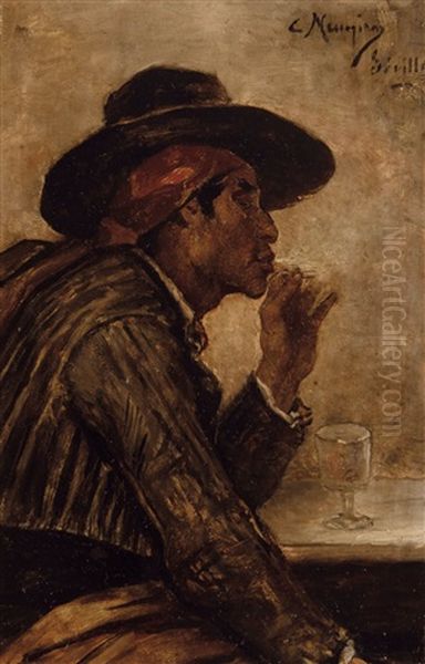 Smoker (1883) Oil Painting by Constantin Meunier