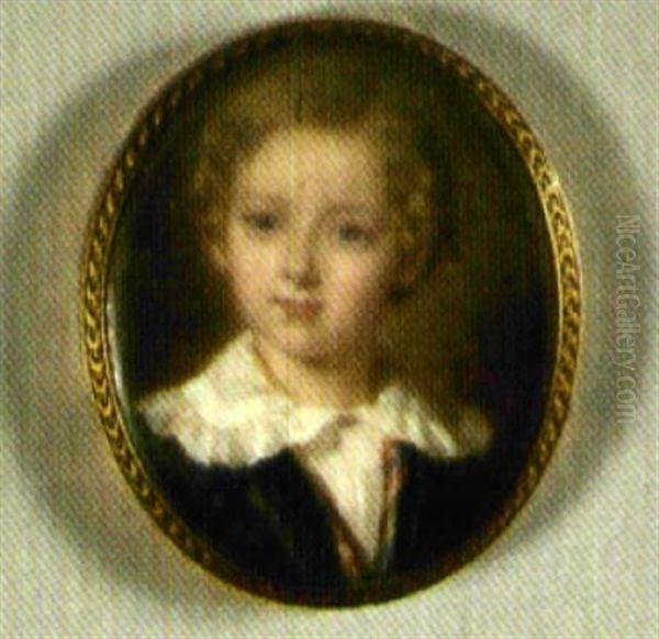 Jeune Enfant Au Col De Dentelle by Francois Meuret