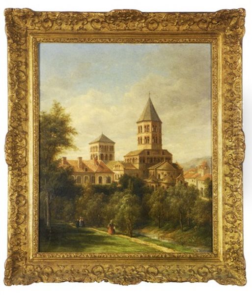 Vue D'issoire Oil Painting by Albert De Meuron