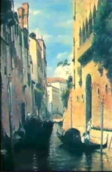 Sommertag In Venedig Oil Painting by Albert De Meuron