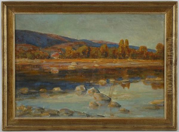 Paysage Avec Riviere Oil Painting by Louis Henri de Meuron