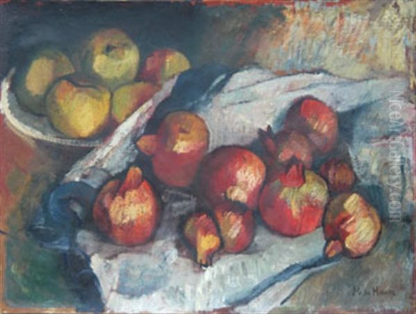 Nature Morte Aux Fruits Oil Painting by Jacob Isaac Meyer de Haan