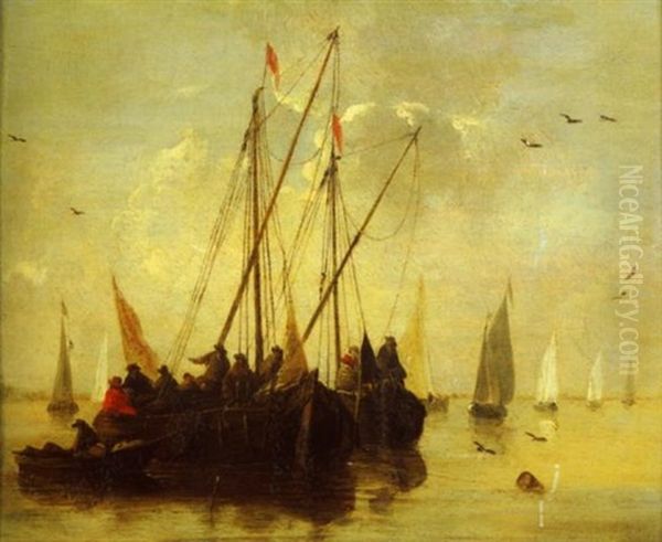 Marine Oil Painting by Hendrick de Meyer the Younger