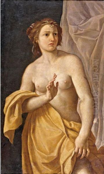 Allegorical Figure Of A Woman Oil Painting by Paolo Emilio Besenzi