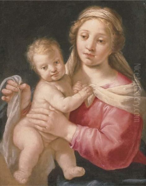 The Madonna And Child Oil Painting by Paolo Emilio Besenzi