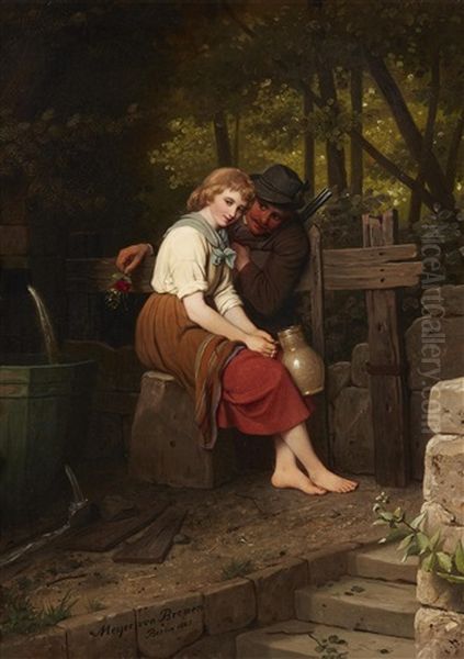 The Noble Suitor Oil Painting by Johann Georg Meyer von Bremen