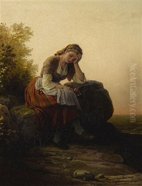 Meditation Oil Painting by Johann Georg Meyer von Bremen