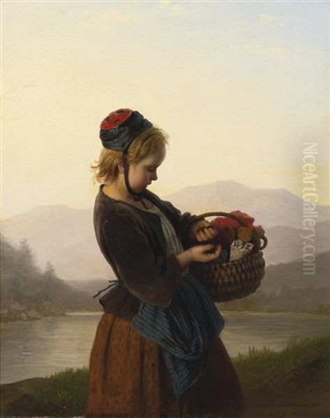 Counting Change Oil Painting by Johann Georg Meyer von Bremen