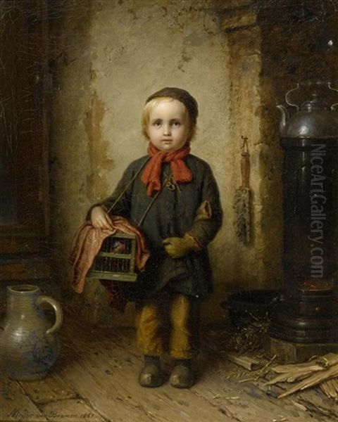 Der Kleine Vogelhandler Oil Painting by Johann Georg Meyer von Bremen