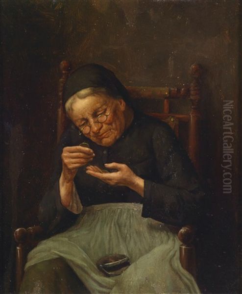 Geldzahlendes Mutterchen Oil Painting by Johann Georg Meyer von Bremen