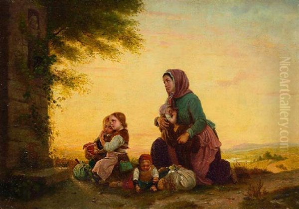 Abendandacht Oil Painting by Johann Georg Meyer von Bremen