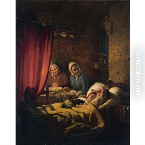 Der Hausliche Friede Oil Painting by Johann Georg Meyer von Bremen