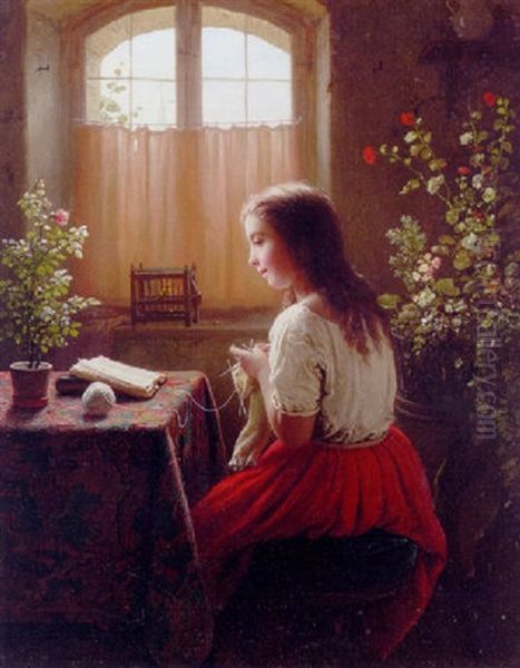 An Afternoon's Amusements Oil Painting by Johann Georg Meyer von Bremen