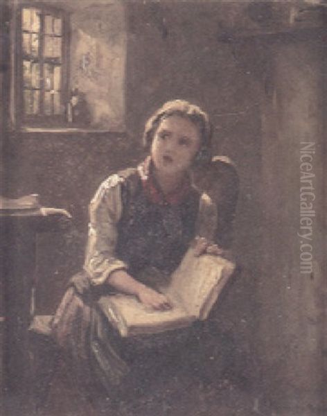 Distracted From Her Reading by Johann Georg Meyer von Bremen