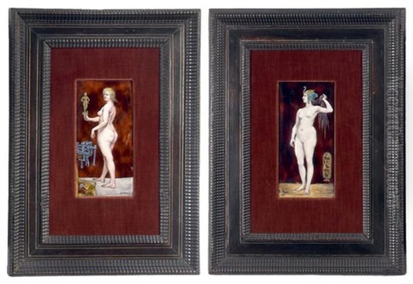 Femme Sculpteur (+ Cleopatre; Pair) Oil Painting by Alfred Meyer