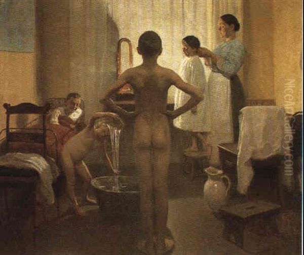 Lordagrengoring Oil Painting by Carl Vilhelm Meyer