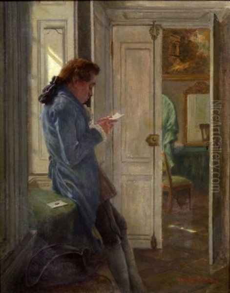 The Letter Oil Painting by Claus Meyer