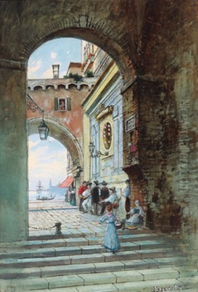 Venedig, Torbogen Oil Painting by Edgar Meyer