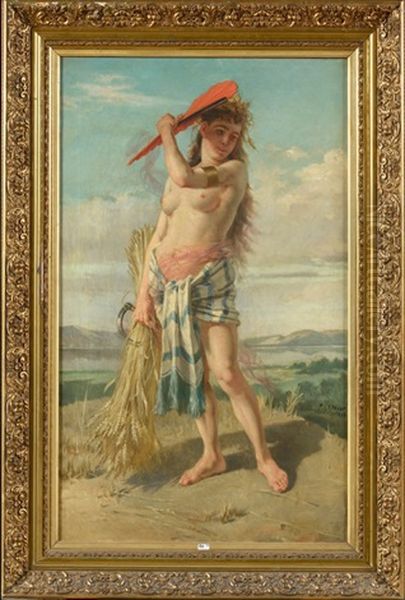 Allegorie Des Moissons Oil Painting by Emile Meyer