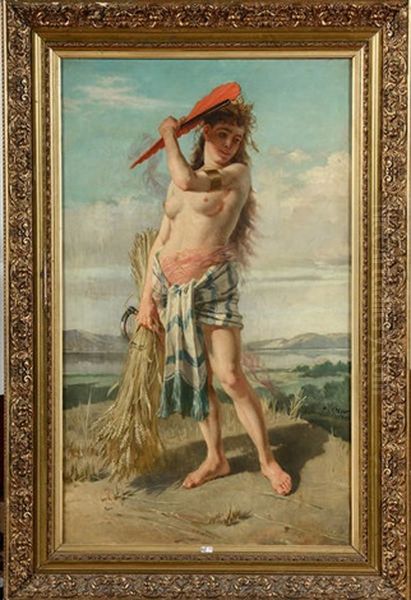 Allegorie Des Moissons Oil Painting by Emile Meyer