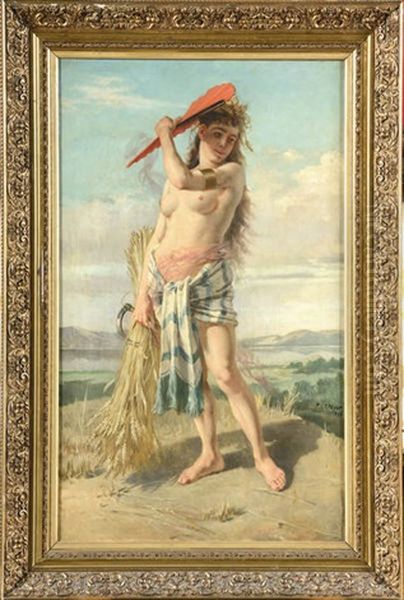 Allegorie Des Moissons Oil Painting by Emile Meyer