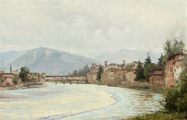 View Of Bassano, Northern Italy Oil Painting by Emma Meyer