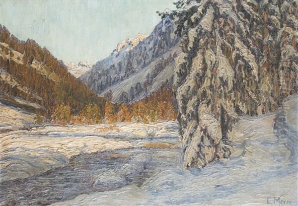 Winter In Den Bergen Oil Painting by Emmy Meyer