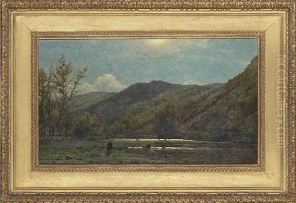 Summer Moonlight In The Ardennes Oil Painting by Frederick William Meyer