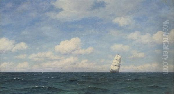 In An Ocean Breeze Oil Painting by Frederick William Meyer