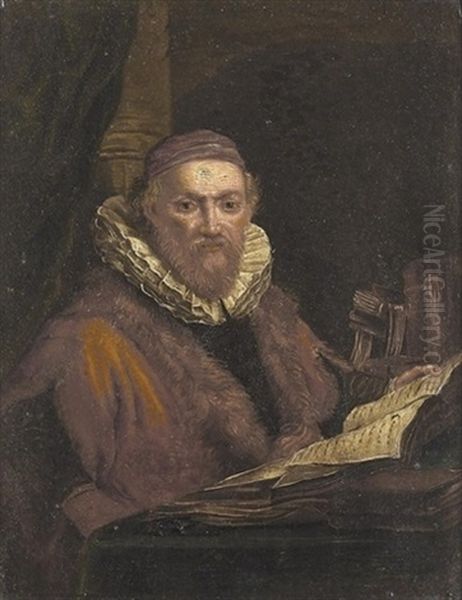 Bildnis Eines Gelehrten Oil Painting by Jan Van Meyer