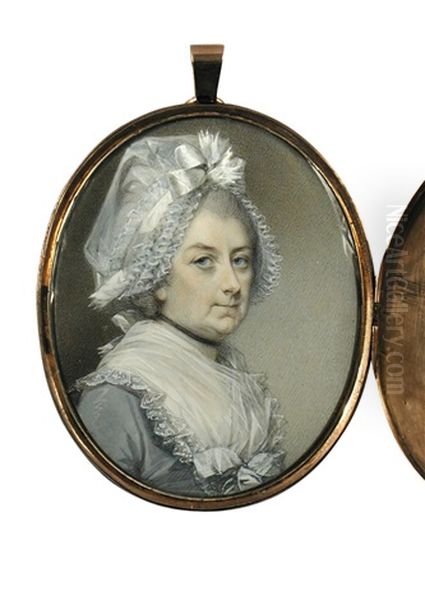 Portrait Of Mrs Elizabeth Theobald (c.1725-1796) Oil Painting by Jeremiah Meyer