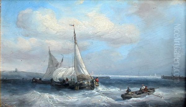 Marine Oil Painting by Johan Hendrik Meyer